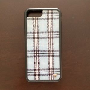 Wildflower iPhone 7 Plus Blue Plaid Case